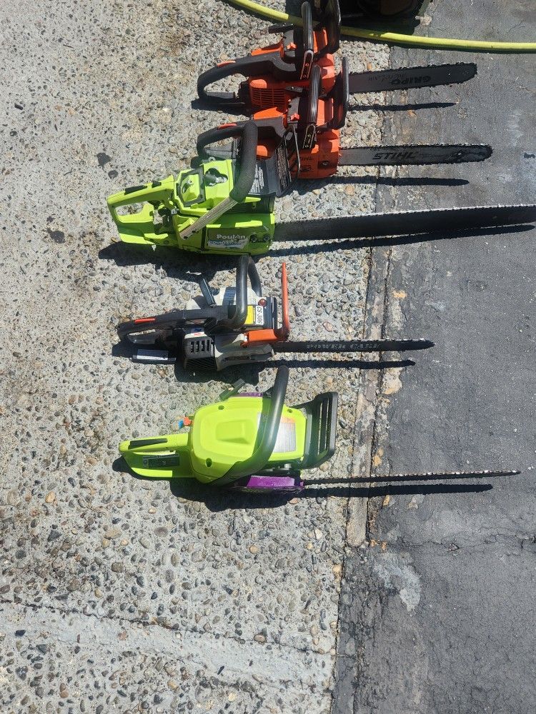 5 Chainsaw Lot