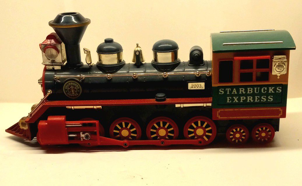 Starbucks Holiday Collectible 2003 Express Train Engine Lights Up Tested Battery