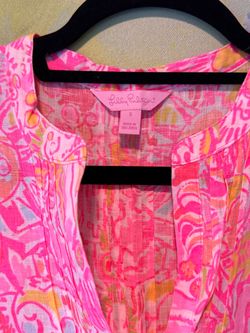 Lilly Pulitzer Pink Print Tunic Dress Size Small