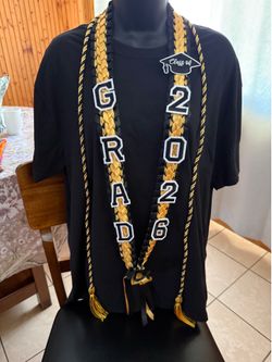 🎓Graduation leis (Black with Yellow)🧑‍🎓