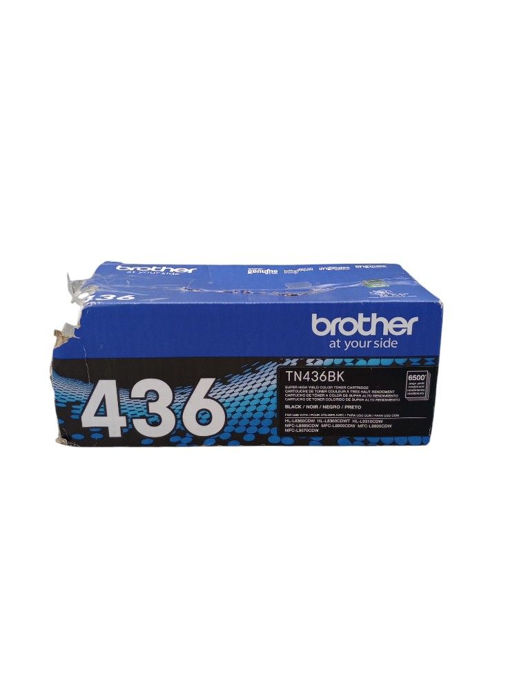 Brother TN436BK Super High Yield Toner Cartridge, Black Genuine OEM – Yields Approx. 6,500 Pages