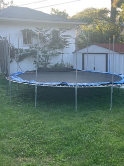Large outdoor trampoline for sale.