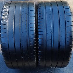 Pair 19 Michelin Pilot Super Sport Zp 285/35r19 80% Tread Life