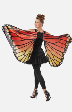 Target Yellow Orange Butterfly Wings Adult Halloween Costume
