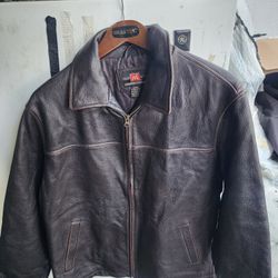 Kirkland  Thick Leather Jacket Dark Brown