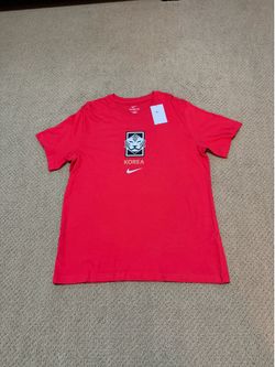 Nike South Korea KFA Logo Soccer T-Shirt IH2185-679 Red (Men’s Large) BRAND NEW