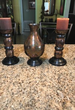 Vase and candles