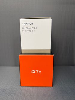 New Sony Alpha A7 IV Full Frame With Tamron 28-75mm F2.8 G2 Full Frame Lens 