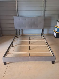 Queen size Upholstered Bed Frame ( Free Delivery if Needed)