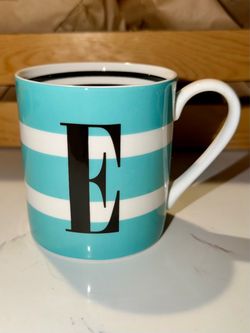 Kate Spade by Lenox Monogram Letter E Coffee Mug