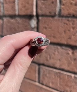 Red Moissanite Ring