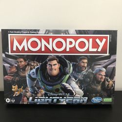 New! Monopoly Disney and Pixar's Lightyear Edition Board Game for Kids Ages 8 and Up