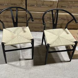 Tomile Wishbone Chair Y Chair, Wooden Dining Chairs Set of 2 