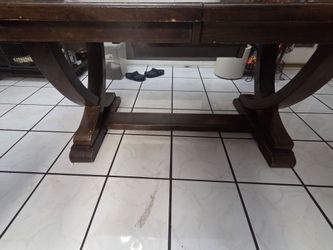Dark Wood Dining Table with chairs