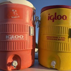 2 Igloo Industrial Water Jugs