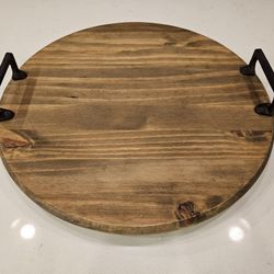 Farmhouse Wood Lazy Susan