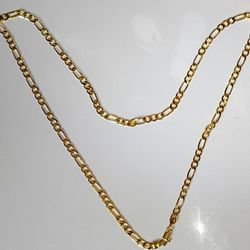Mens Gold Plated Link Chain Necklace (30inch)