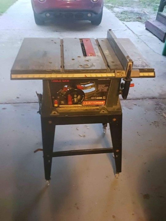  Craftsman Jobsite 10" Table Saw with 2.5HP and Caster Wheel Stand 🛠️