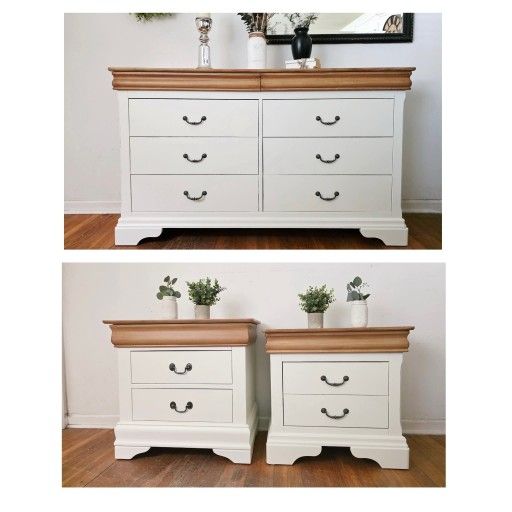 Farmhouse Wide Dresser & Nightstands