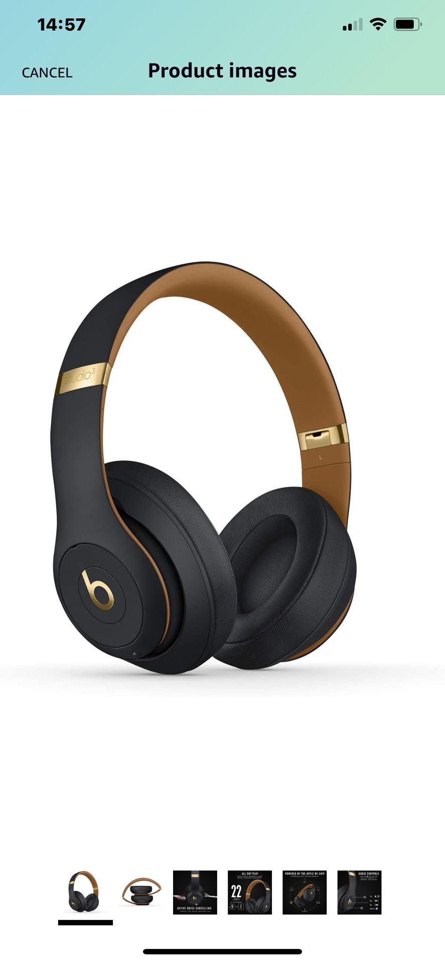 Beats Studio3 Wireless Over-Ear Headphones skyline collection shadow grey