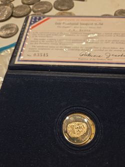 Gold Presidential inaugural medal Jimmy Carter