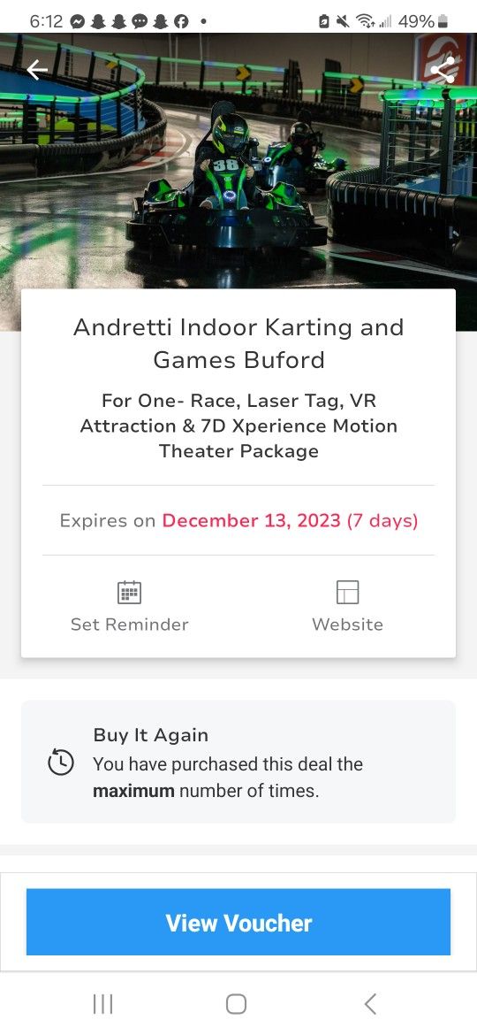 Andretti Buford (3 Tickets)