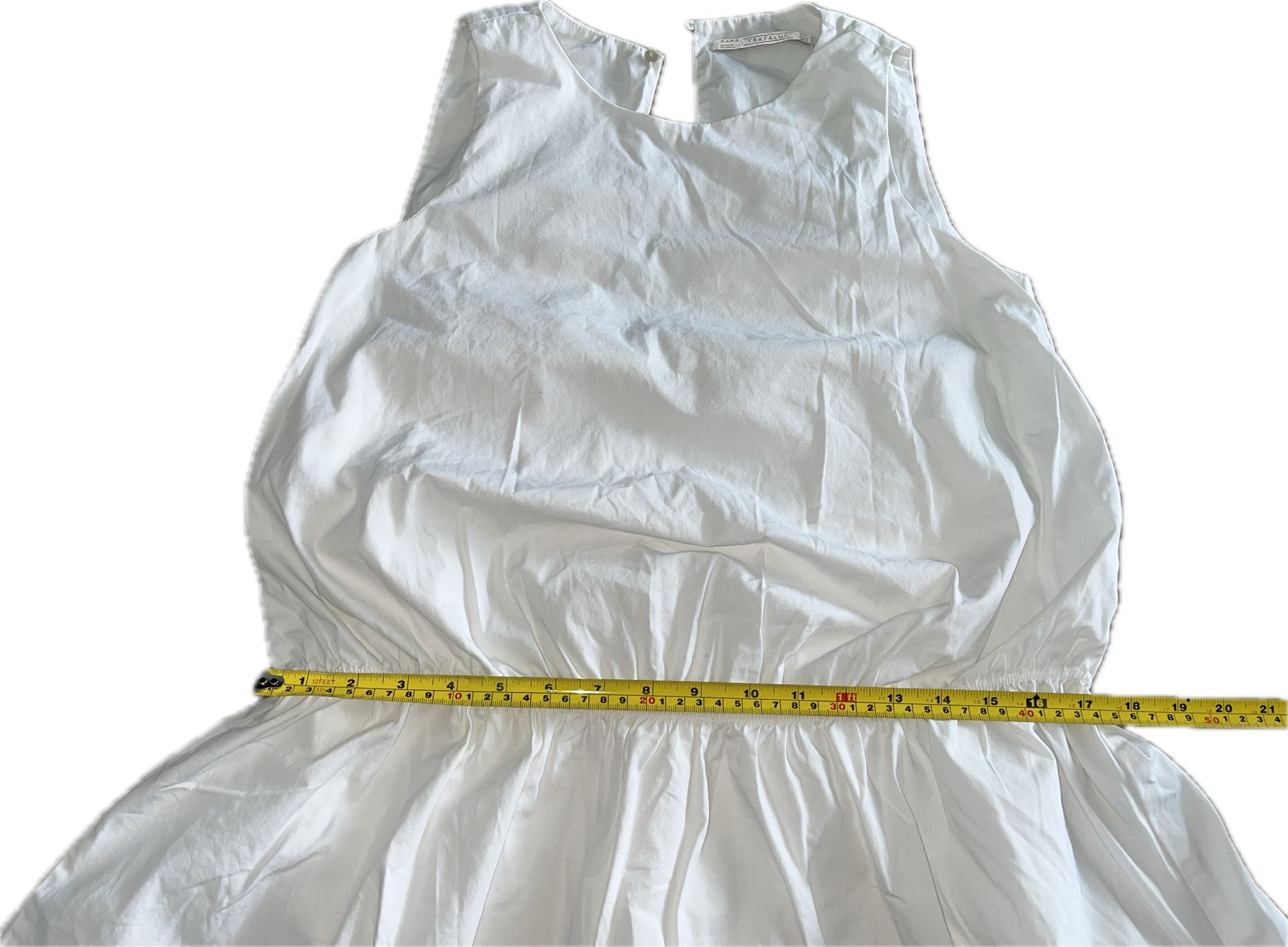 Small Zara - White Peplum Tennis Dress - Trafaluc