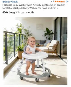 Virplik Foldable Baby Walker with Activity Tray