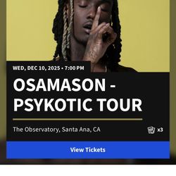 OSAMASON VIP Entry Tickets 