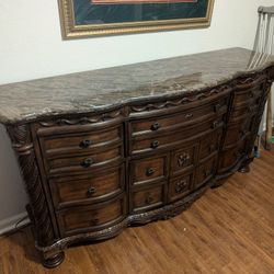 Ashley Marble Top Dresser 