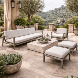 Restoration Hardware $15k Mesa Teak Outdoor Set