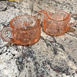 Vintage Sugar Bowl & Creamer