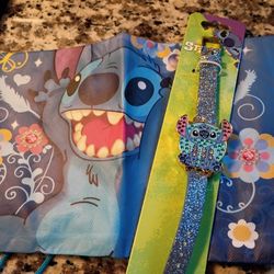 Stitch Digital Glitter Watch ⌚ With Tote Bag 🛍️$20 