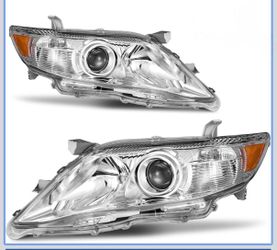 Headlights Assembly for 2010 2011 Toyota Camry[4-Door Sedan] Headlamp Replacement Pair