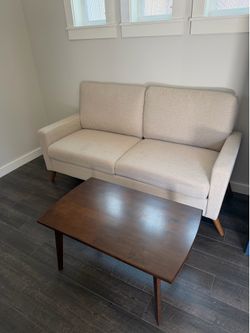 Sofa and small coffee table
