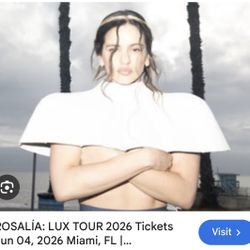 Rosalia Tickets Miami Jun 6 Row 1 Sec 310