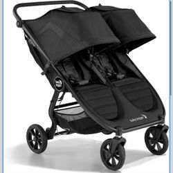 Baby Jogger City Mini GT2 All-Terrain Double Stroller Jet Black