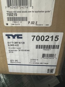 Toyota Camery Blower Motor 