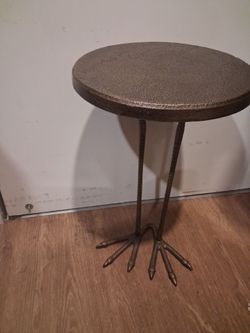 Brass bird legged side table