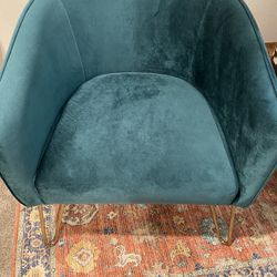 Dark Green Upholstered Chair
