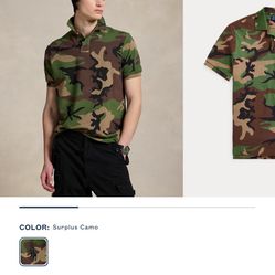 Polo Ralph Lauren  Classic Fit Camo Mesh  Short Sleeves Shirt 