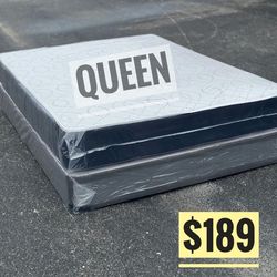 Queen Mattress Set – Medium – Brand New – Delivery Available 🚚