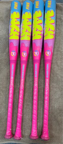 New Easton Hype Fire USSSA baseball bats.