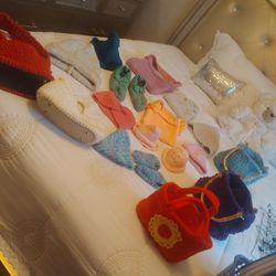 Crutches bags hat $20 bags purse each hat $5 dollar all including $80