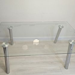 Glass Dining Table 67.5in W x 39.5in D x 30in H