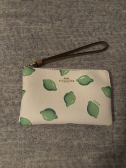 Coach Wristlet With Limes 🍋‍🟩 