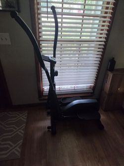Black Elliptical Trainer Machine