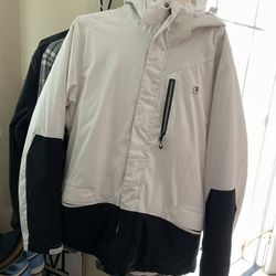 WHITE/BLACK LIQUID SNOWBOARDING JACKET