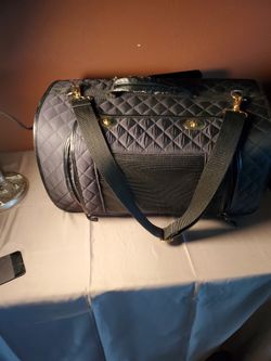 Quilt Exterior Black Dog Carrying Case