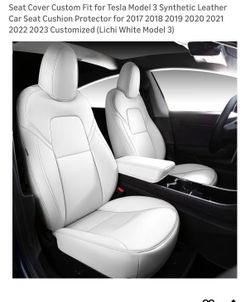 Tesla Model 3 / Y White Seat Covers Protection,